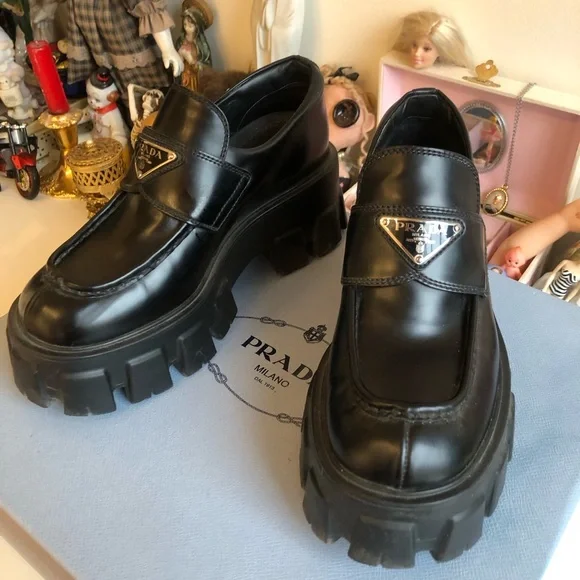 Prada Monolith Loafers in size US 5 - Picture 5 of 5